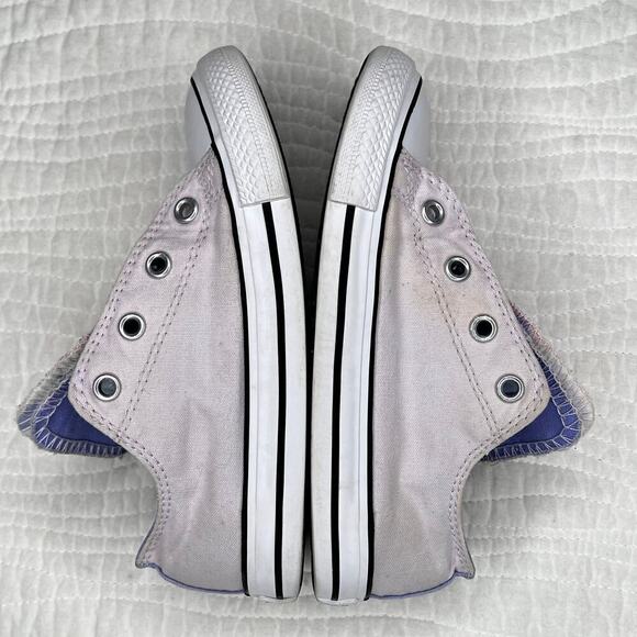 Converse All Star Kids Unisex Sneakers Shoe sz 10 Chuck Taylors Low Top Purple - Picture 5 of 8